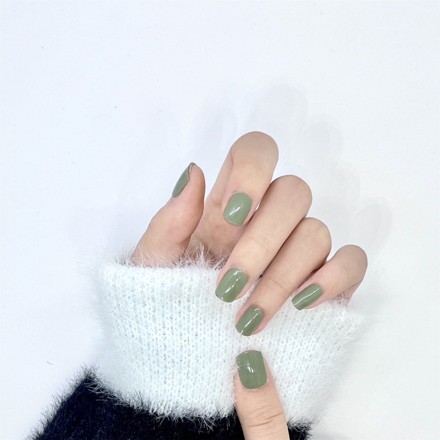 Matcha Sage Semicured Gel Nail Wraps Kit