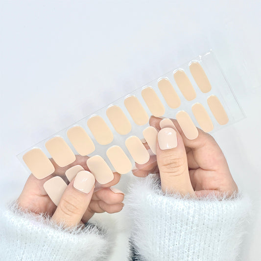 Nude Wheat Semicured Gel Nail Wraps Kit