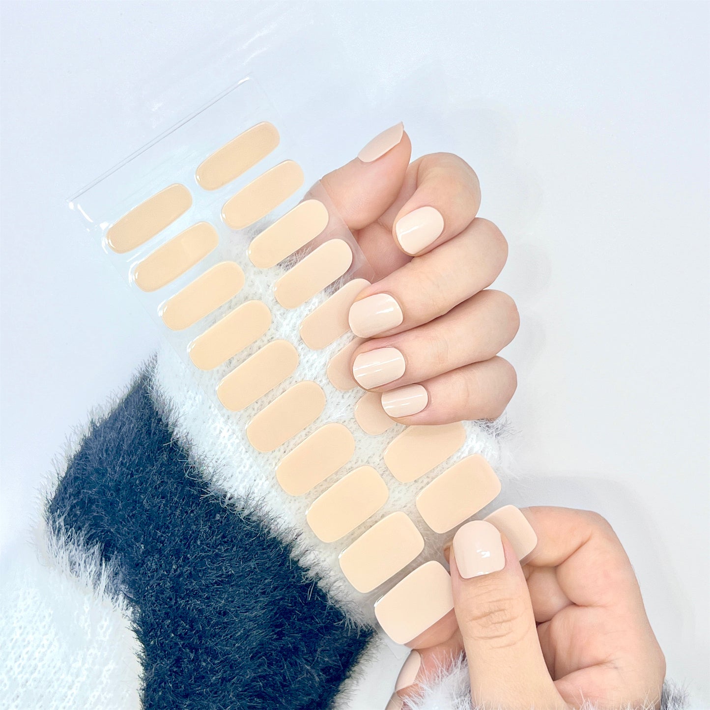 Nude Wheat Semicured Gel Nail Wraps Kit