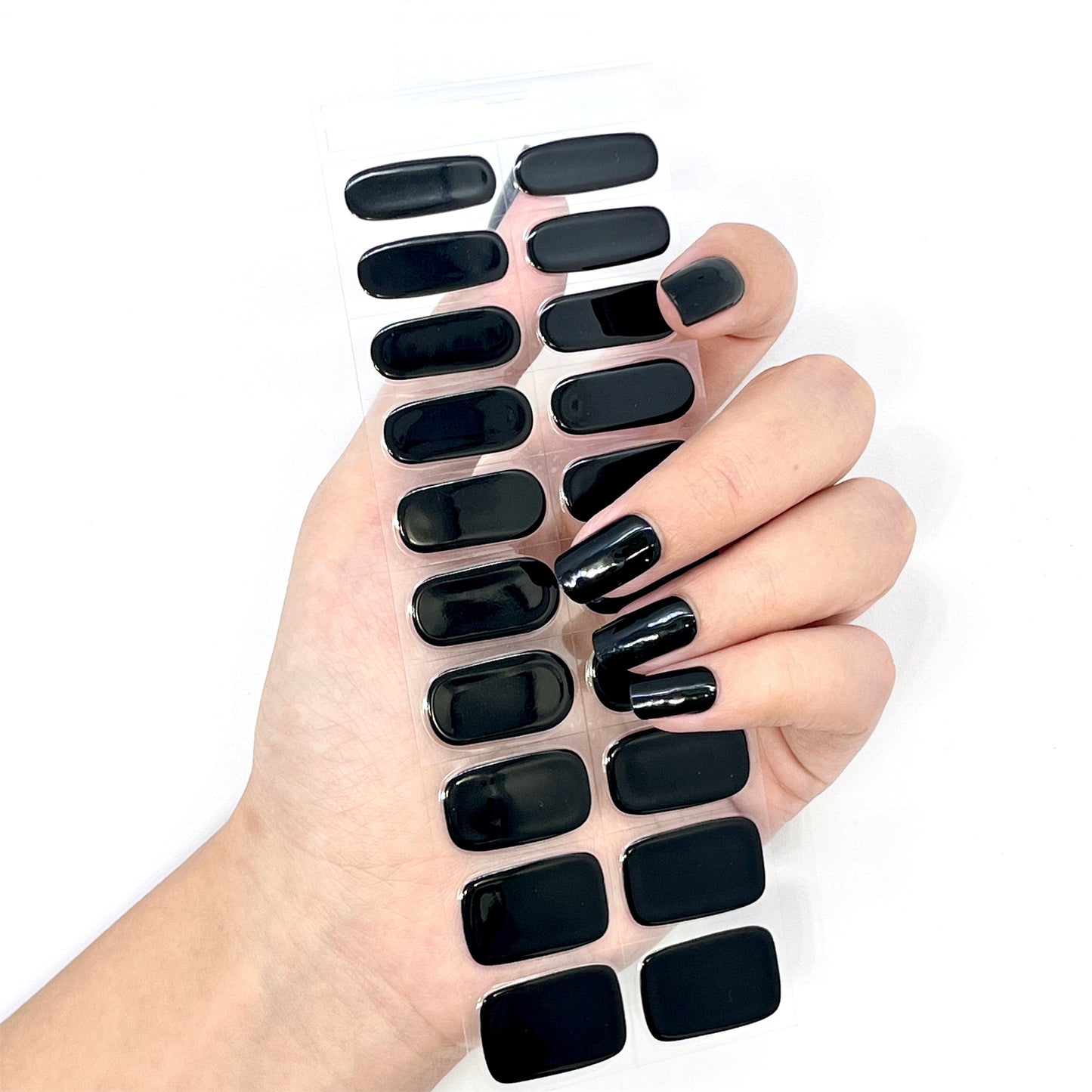 Midnight Licorice Semicured Gel Nail Wraps Kit