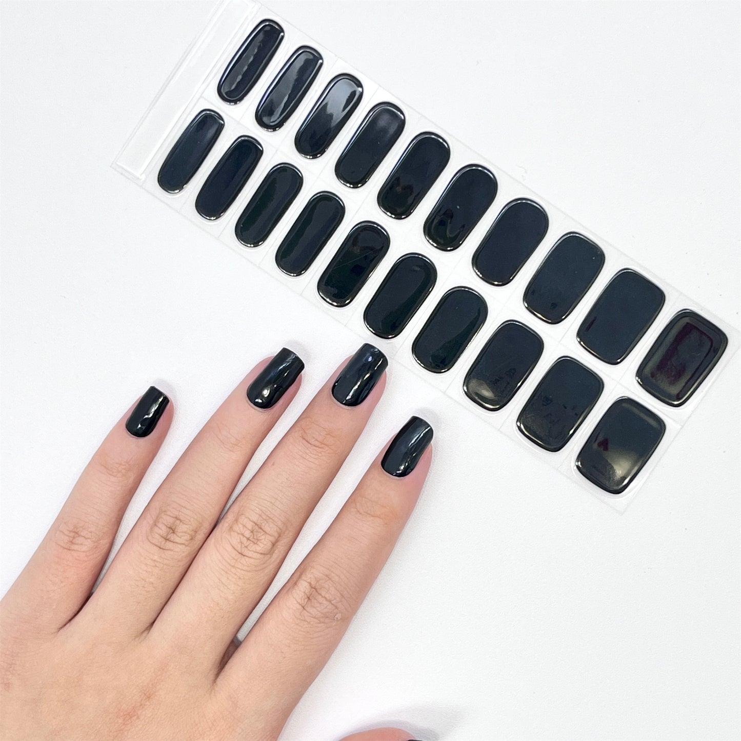 Midnight Licorice Semicured Gel Nail Wraps Kit