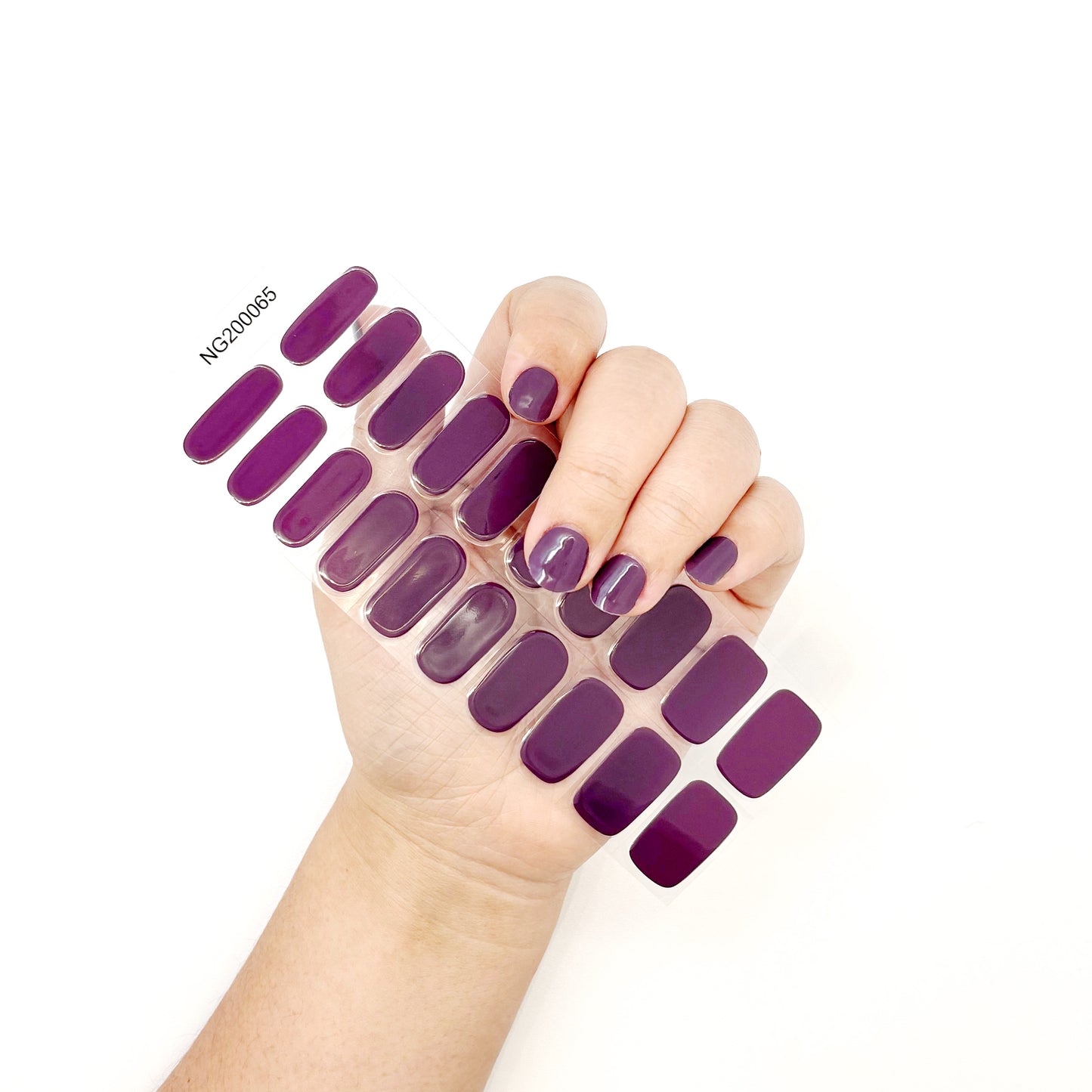 Smoky Purple Semi-Cured Gel Nail Sticker Kit