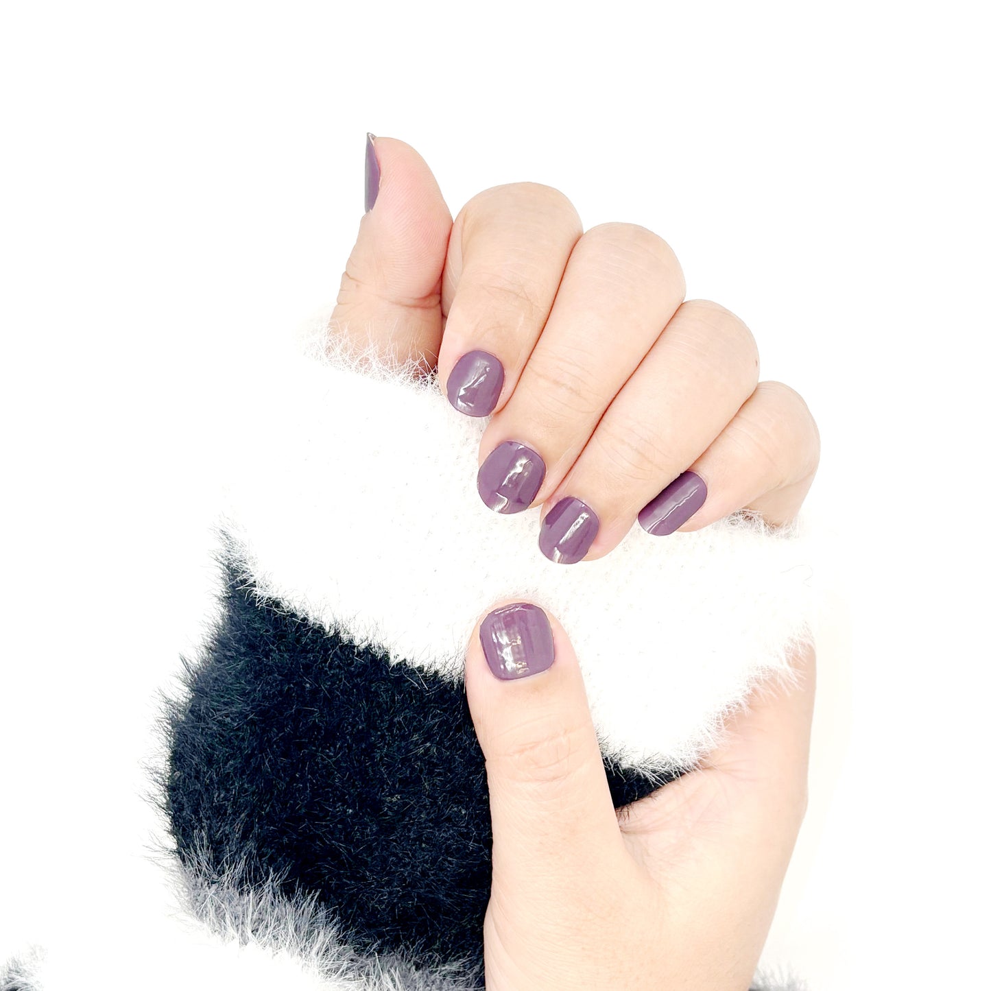 Smoky Purple Semi-Cured Gel Nail Sticker Kit