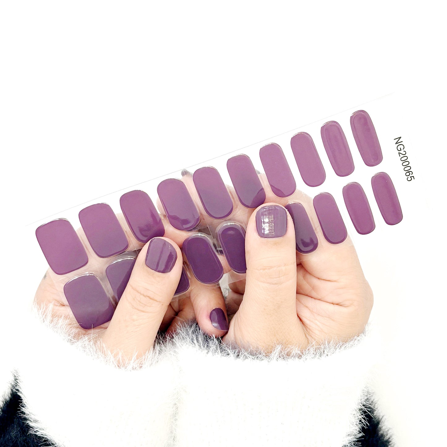 Smoky Purple Semi-Cured Gel Nail Sticker Kit