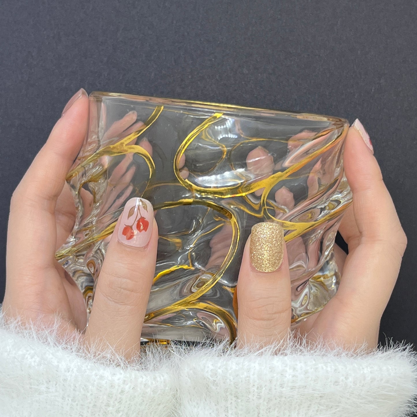 Gold-Plated Rose Semi cured Gel Nail Sticker Kit